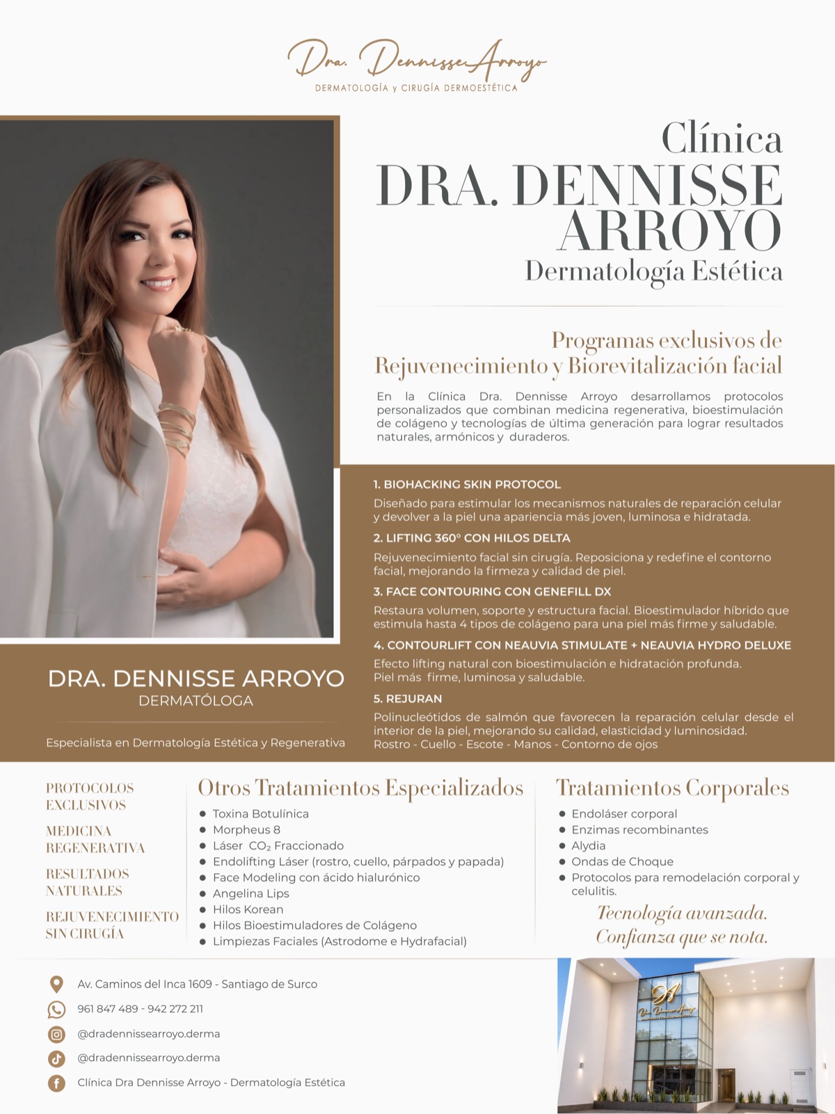Aviso de la Clínica Dra. Dennisse Arroyo en la revista COSAS, julio 2026